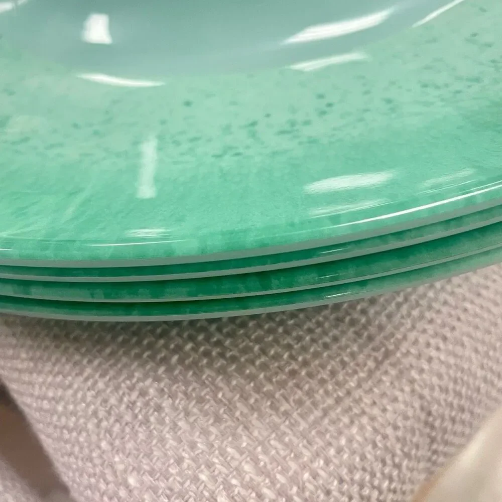 NWT Panama Jack Home Big Green Swirl Melamine Serving Tray Chip & Dip Platter